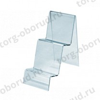 Подставка из оргстекла (пластиковая): для кошелька, настольная, 90х175мм. OL-202