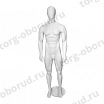 Манекен мужской, спортивный (атлет), для одежды, матовый, MD-Sport 01(бел)