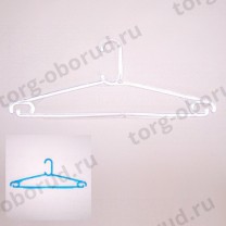 Вешалка плечики для нижнего белья и одежды пластиковая с перекладиной и крючками, 400 мм, прозрачная, размер одежды: 40-42(S), В-206