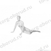 Манекен женский стилизованный, скульптурный белый, для одежды в полный рост, лежачий. MD-Kristy Pose 06