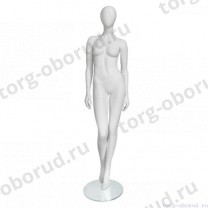 Манекен женский, глянцевый белый, абстрактный, для одежды в полный рост, стоячий прямо. MD-Vita Type 04F-01M
