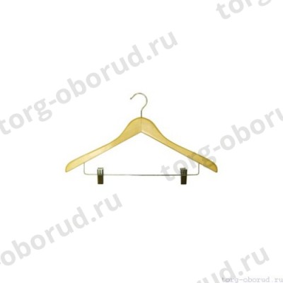 Вешалка плечики комбинированные, цвет светлое дерево, размер одежды: 48-50(L) MD-WS 009(св.дер)