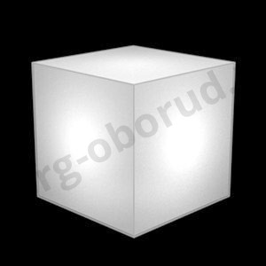 Демонстрационный куб светящийся из тонкого пластика, цвет белый. (без комплекта электрики) MD-M RO C444 IN(бел)