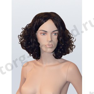 Парик женский для манекена, искусственный, кудрявые волосы средней длины, без челки, цвет черный, MD-YS-601 (2#)