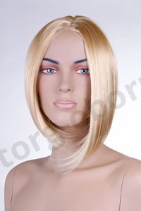Парик женский для манекена, искусственный, прямые волосы средней, без челки, цвет пепельный блондин, MD-YS-9005 (25TKB88)