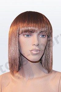 Парик женский для манекена, искусственный, прямые волосы средней длины, с челкой, цвет золотистый шатен, MD-YS-9079 (12/27)