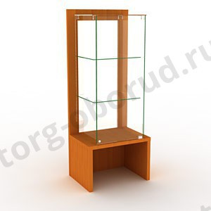Торговая витрина для магазина, с полками и стеклянной задней стенкой, MD-FIN.V.60.S.GL.00