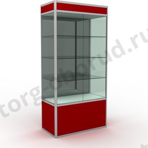 Торговая стеклянная витрина для магазина, с освещением, дверцы распашные, задняя стенка зеркальная, MD-WW1-10050 Z.MIR