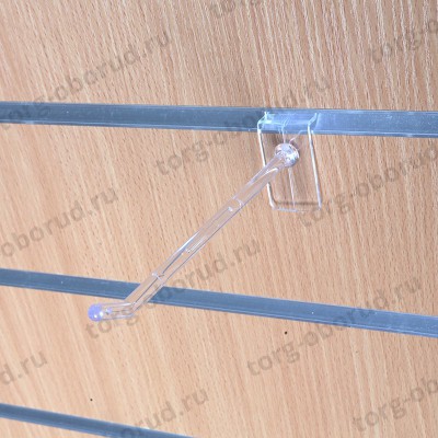 Крючок для торговой панели, пластиковый, прозрачный K291