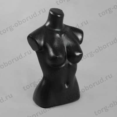 Манекен-торс женский, для магазина одежды, черный Т-301(черн)