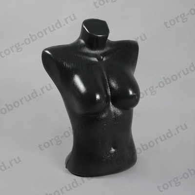 Манекен-торс женский, для магазина одежды, черный Т-303(черн)