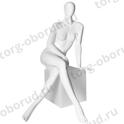 Манекен женский абстрактный, сидячий, для магазина одежды MD-Glance 15(бел)