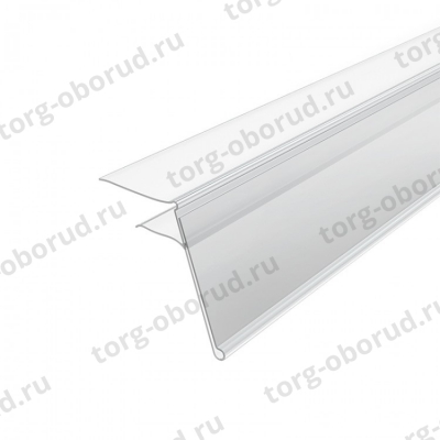 Ценникодержатель для крепления на стеклянные полки GLS39-TR-1000