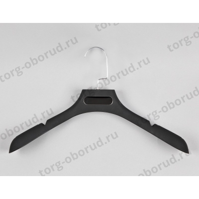 Вешалка-плечики для одежды широкая, цвет черный В-214(черн)