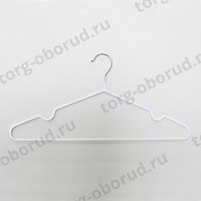 Вешалка-плечики обрезиненная для магазина одежды A04XL/4(бел)