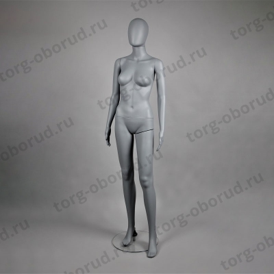 Манекен женский ростовой на подставке, серый матовый FAM-05/A-1(сер мат)