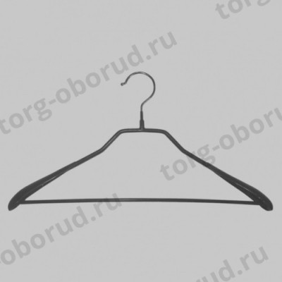 Вешалка плечики для одежды комбинированная, 420 мм, цвет: черный (с перекладиной), размер одежды: 40-42(S). WL142