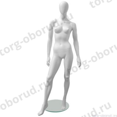 Манекен женский, белый, абстрактный, для одежды в полный рост, классическая поза MD-Glance Matte 05