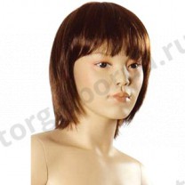 Парик детский, искусственный, с челкой, прямые волосы средней длины. MD-Y013