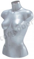 Торс женский, абстрактный, укороченый, цвет серебряный. MD-BU 942080
