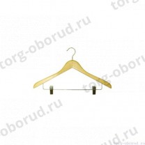 Вешалка плечики комбинированные, цвет светлое дерево, размер одежды: 48-50(L) MD-WS 009(св.дер)