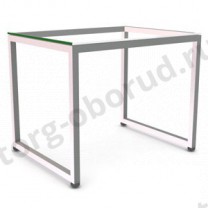 Стол с полкой, прозрачное стекло. 650Х511х500. Нержавеющая сталь. MD-NK 501 GL