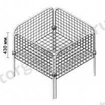 Торговая корзина для распродаж (накопитель), стационарная, сетчатая, с регулируемым дном MD-G 2039