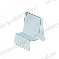 Подставка из оргстекла (пластиковая): одинарная, настольная, 90х110мм. OL-201, OL-201T3