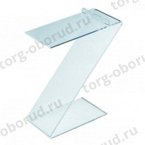 Подставка из оргстекла (пластиковая): для обуви Z-образная (опора каблук), 80х200мм. OL-567.1