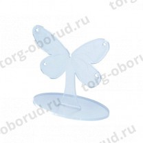 Подставка из оргстекла (пластиковая): под серьги в виде бабочки, настольная, 100х100мм. OL-760.1