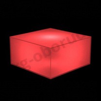 Демонстрационный куб светящийся из тонкого пластика, цвет светло-красный. (без комплекта электрики) MD-M RO C442 IN(св-кр)