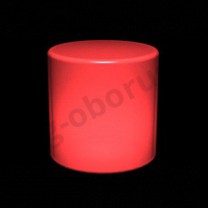 Демонстрационный цилиндр светящийся из тоного пластика, цвет светло-красный. (без комплекта электрики) MD-M RO TU44 IN(свет-красн)