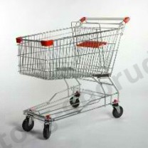 Тележка покупательская на 150 литров, металлическая для супермаркетов, цинк+лак KTO-STA125-BT-MALL