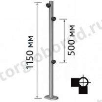Столбик для проезда тележек двухсторонний, MD-ME 1150 1-90 L