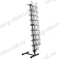 Стойка рекламная широкая "Офис", высота 1700 мм, цвет хром/черный MD-К010 LB-S-M