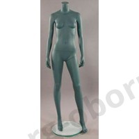 Манекен женский серого цвета, кукла стоячая ростовая без головы, MD-NS-7031-TYPE2