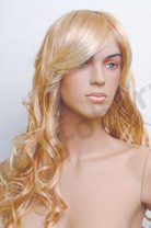 Парик женский для манекена, искусственный, длинные волнистые волосы, без челки, цвет бронзовый блондин, MD-584A (26T613)