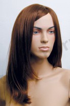 Парик женский для манекена, искусственный, длинные прямые волосы, без челки, цвет рыжий каштан, MD-1677 (4T30)
