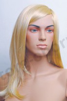 Парик женский для манекена, искусственный, длинные прямые волосы, без челки, цвет пепельный блондин, MD-1677 (25TKB88)