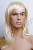 Парик женский для манекена, искусственный, длинные прямые волосы, без челки, цвет платиновый блондин, MD-8770 (88T)