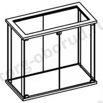 Торговый стеклянный прилавок для магазина без полок и опор, MD-Okтa.004