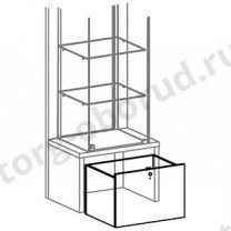 Ящик на колесах для торговых витрин, MD-FIN.DRV.60.00