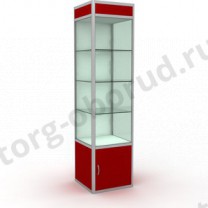 Торговая остекленная витрина для магазина, с освещением, дверцы распашные, задняя стенка ДСП, MD-WW1-5050 ZD.DSP