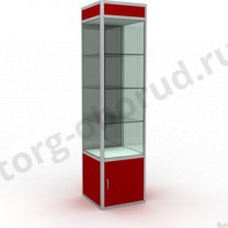 Торговая остекленная витрина для магазина, с освещением, дверцы распашные, задняя стенка зеркало, MD-WW1-5050 ZD.MIR