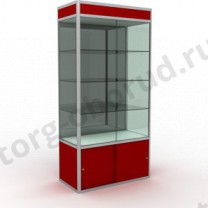 Торговая стеклянная витрина для магазина, с освещением, дверцы раздвижные, задняя стенка зеркало, MD-WW1-10050 ZR SD.MIR