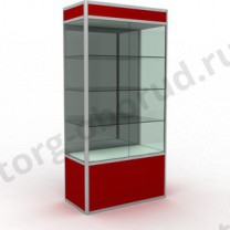 Торговая стеклянная витрина для магазина, с освещением, дверцы распашные, задняя стенка зеркальная, MD-WW1-10050 Z.MIR