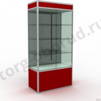 Торговая стеклянная витрина для магазина, с освещением, дверцы раздвижные, задняя стенка зеркало, MD-WW1-10050 Z SD.MIR