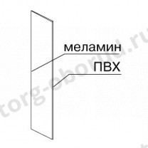 Боковая панель для пристенного торгового стеллажа, левая, MD-ST 001.001