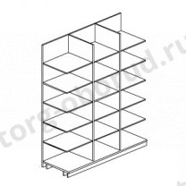 Торговый стеллаж для магазина, односторонний, открытый, с ячейками, MD-ST 002.003