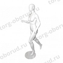 Манекен женский, спортивный (бегущая), матовый, для одежды, на подставке, MD-Sport 04